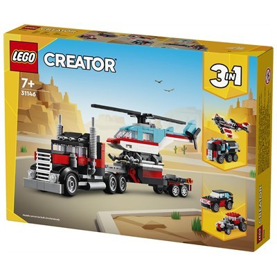 LEGO CREATOR משאית גרר עם מסוק 31146