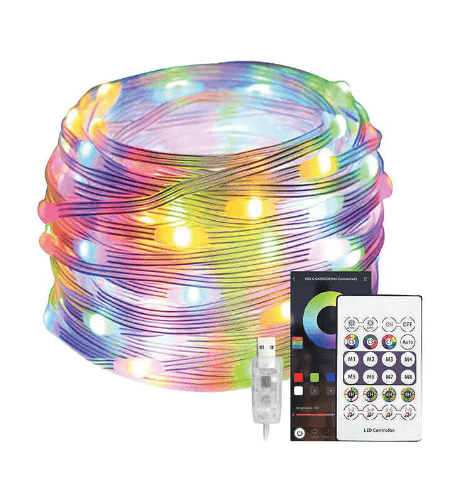  פס לד FIESTA באורך 5 מטר, IP68 RGB חיבור USB ושלט