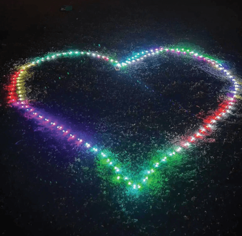  פס לד FIESTA באורך 5 מטר, IP68 RGB חיבור USB ושלט