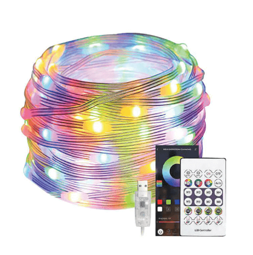  פס לד FIESTA באורך 5 מטר, IP68 RGB חיבור USB ושלט