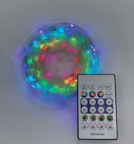  פס לד FIESTA באורך 5 מטר, IP68 RGB חיבור USB ושלט