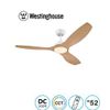 מאוורר תקרה ווסטינגהאוס 52″ MONTANA לבן/עץ אלון עם שלט ולד מובנה 28W כולל דימר