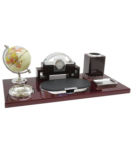 מעמד שולחני מפואר למשרד  White Globe Clock