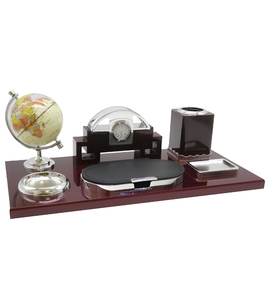 מעמד שולחני מפואר למשרד White Globe Clock