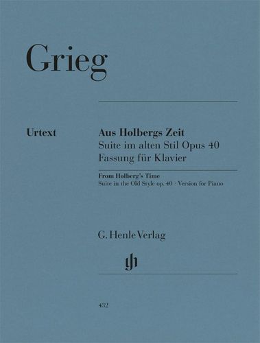 ספר תווים Grieg: From Holberg's Time op. 40, Suite in the Old Style