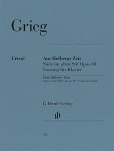 ספר תווים Grieg: From Holberg's Time op. 40, Suite in the Old Style