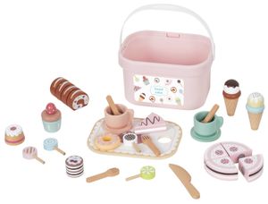 סט אירוח ופיקניק מעץ למשחקי דמיון 34 חלקים