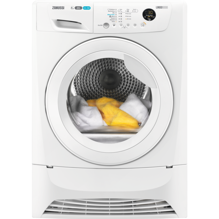 מייבש כביסה 8 קילו קונדנסור Zanussi  ZDCB284W 