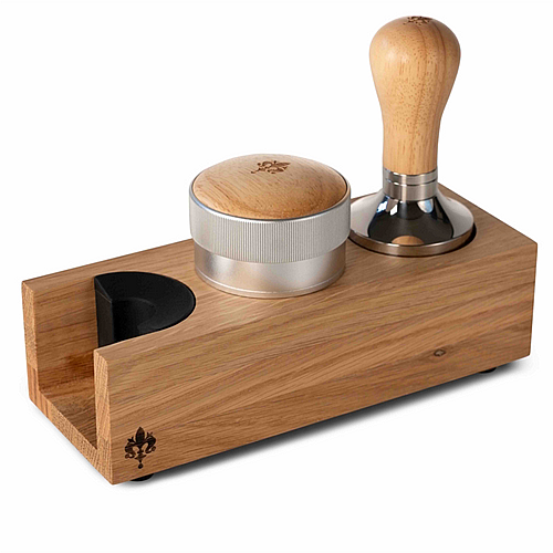מעמד כפול לדוחסן קפה עשוי עץ- אלון- EUREKA Double Tamping Station