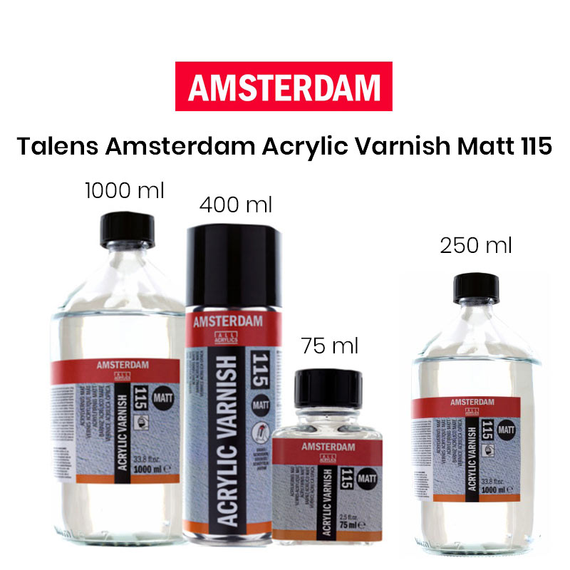 לכה מאט לצבעי שמן ואקריליק Amsterdam 115 (מגוון גדלים)