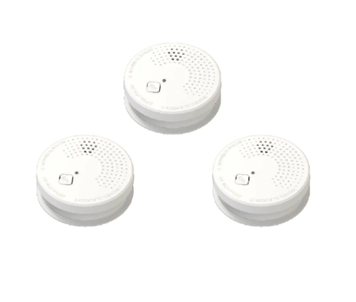 מארז 3 גלאי עשן עצמאי 9V עם תושבת דגם TSS912BB