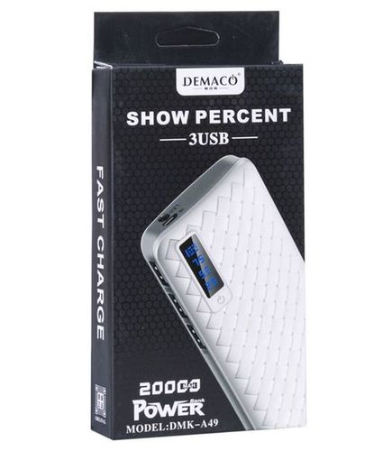 מטען נייד 20000mah DEMACO A49 שחור
