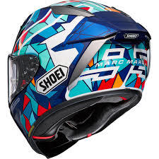 קסדת שואי מלאה כחול / תכלת / אדום -  SHOEI X-SPR PRO MARQUEZ BARCELONA  TC-10