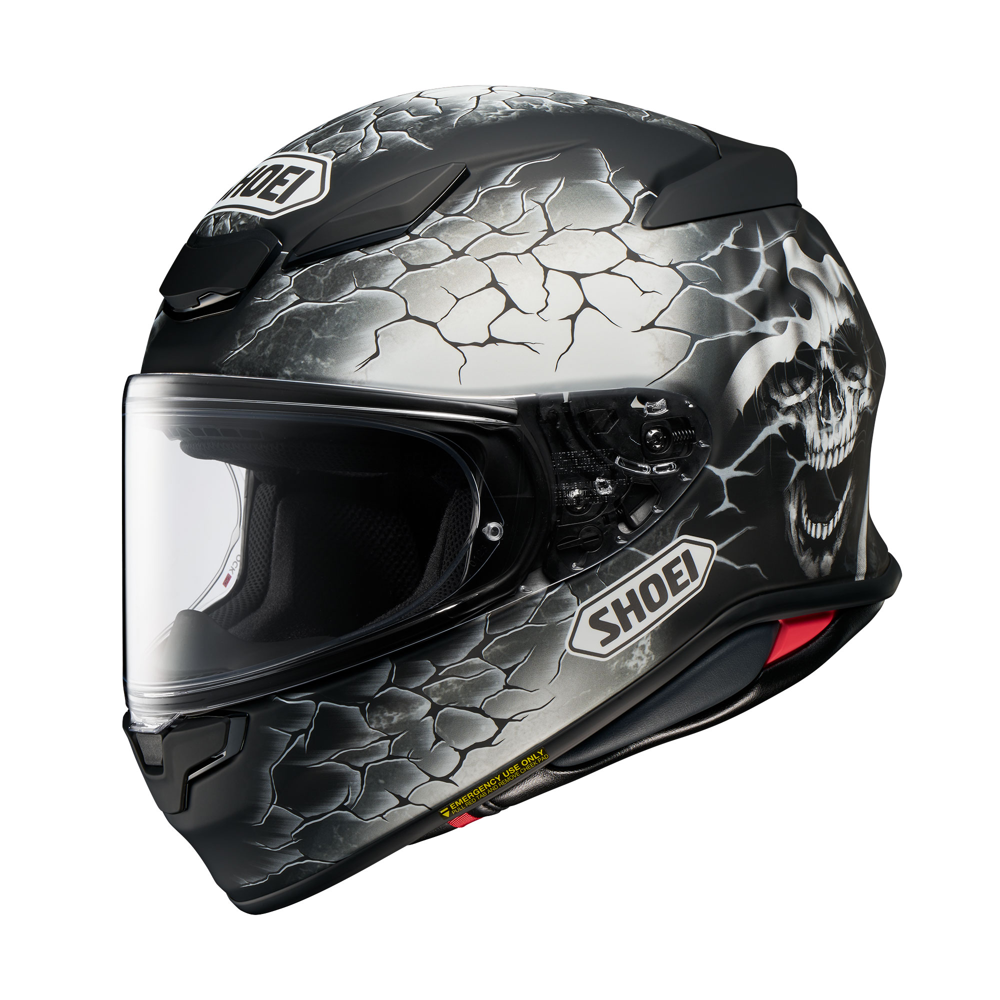 קסדת שואי מלאה שחור / לבן - SHOEI NXR2 GLEM TC-5