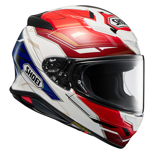 קסדת שואי מלאה אדום/ לבן / כחול - SHOEI NXR2 CAPRICCIO TC-10