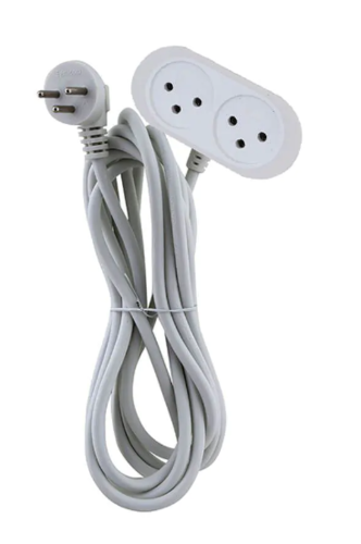 כבל מאריך באורך 3 מטר עם 2 שקעים