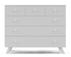 שידת החתלה מפוארת 120 ס"מ עם חזית מחורצת ומסילות שקטות אוטומטיות דגם איביזה