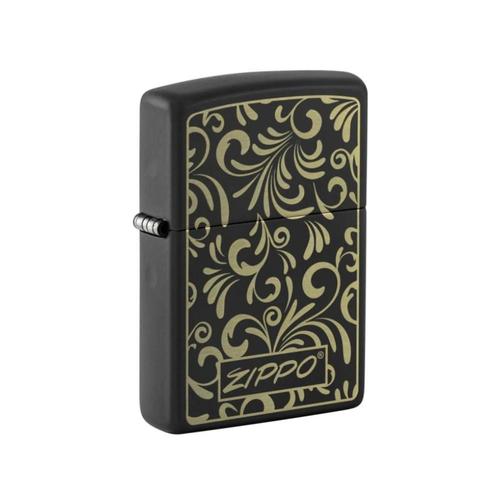 מצית זיפו Zippo 348152 שחור עם עיטורי זהב