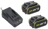 ערכת מטען + 2 סוללות 20V 4AH מבית WORX