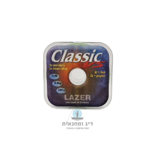 חוט ניילון 0.30 מ"מ באורך 100 מטר Lazer Classic