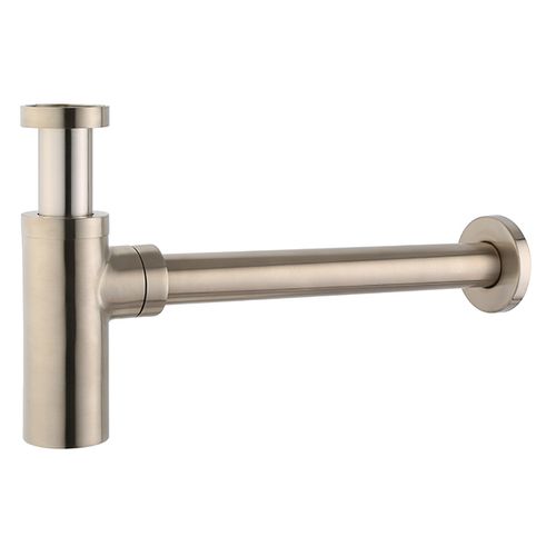 סיפון “¼1 לכיור רחצה מנחושת | בגוון צבעים PVD  | – ניקל מוברש