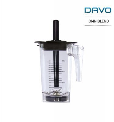 כוס מרובעת PC קומפלט 1.5 ליטר לבלנדר DAVO
