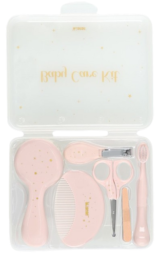 ערכת טיפול וטיפוח לתינוק 6 אביזרים - ורוד