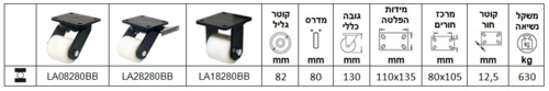 גלגלים עם מזלג מגולוון מרותך סדרה L