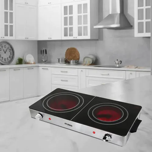 כירה חשמלית קרמית כפולה 3000W