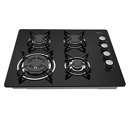 ‏כיריים גז 4 להבות Midea זכוכית שחור 60GL403 מידאה