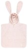 מגבת פונצ'ו עם אוזני ארנב לבריכה ולים 100% כותנה מידה 4-6 - ורוד בהיר