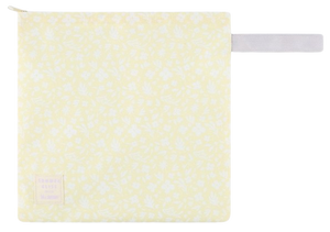 תיק לבגדים רטובים עם רוכסן - צהוב פרחוני