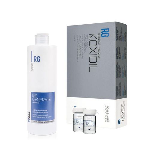 ערכה למניעת נשירה וחיזוק השיערה שמפו 500ML ואמפולות KOSSWELL