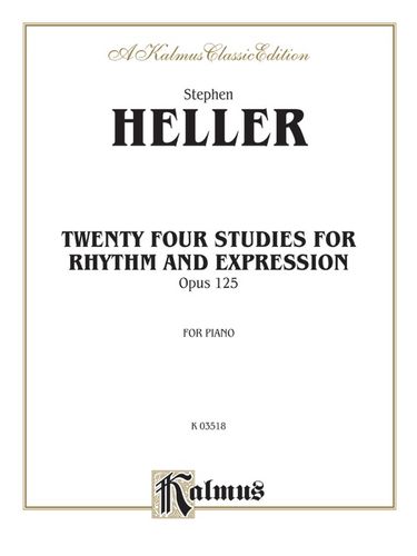 ספר תווים Heller: Twenty-Four Piano Studies for Rhythm and Expression, Opus 125