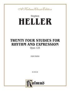 ספר תווים Heller: Twenty-Four Piano Studies for Rhythm and Expression, Opus 125