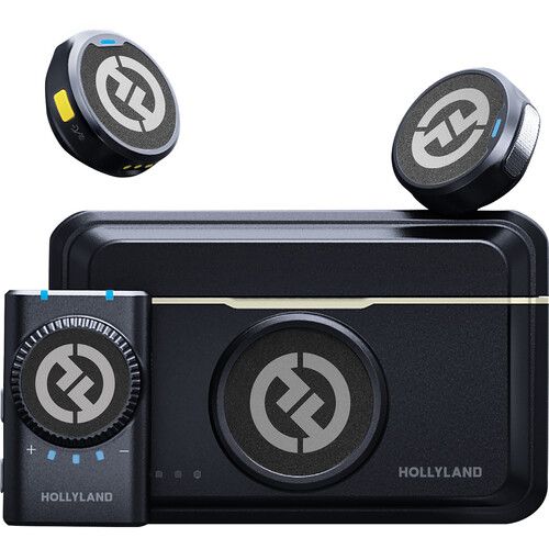 מערכת מיקרופון אלחוטית 2 משדרים HOLLYLAND LARK M2 DUO CAMERA