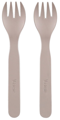 מארז זוג כפיות + זוג מזלגות 100% PLA - חום