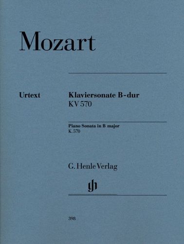 ספר תווים Mozart: Piano Sonata B flat major K. 570