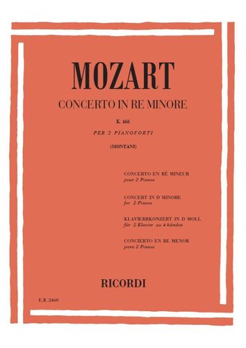 ספר תווים Mozart: Piano Concerto No. 20 in D Minor, K. 466