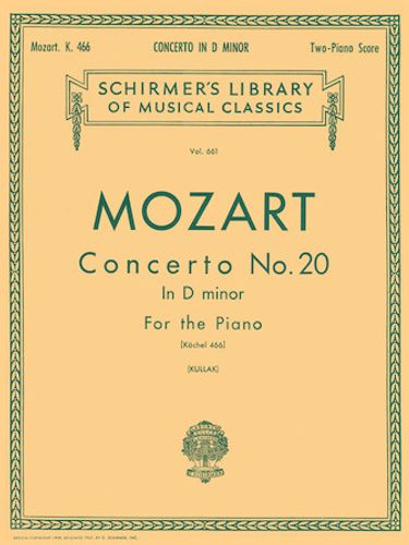 ספר תווים Mozart: Concerto No. 20 in D Minor, K.466