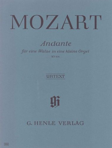 ספר תווים Mozart: Andante F major K. 616 for a Musical Clock