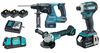 סט אימפקט פטישון משחזת + 3 סוללות 6AH מבית Makita