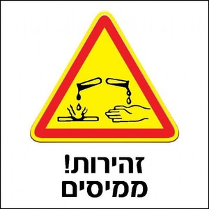 שלט זהירות ממיסים 30 × 30 ס"מ