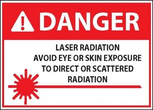 LASER RADIATION 40 × 30 ס"מ