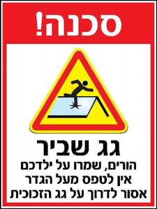 שלט גג שביר 30 × 40 ס"מ