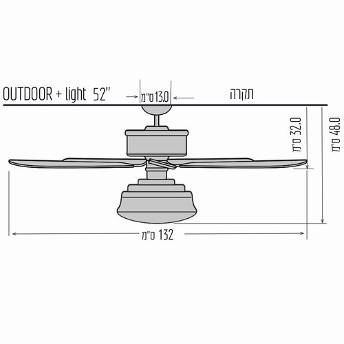 מאוורר תקרה OUTDOOR סטאר