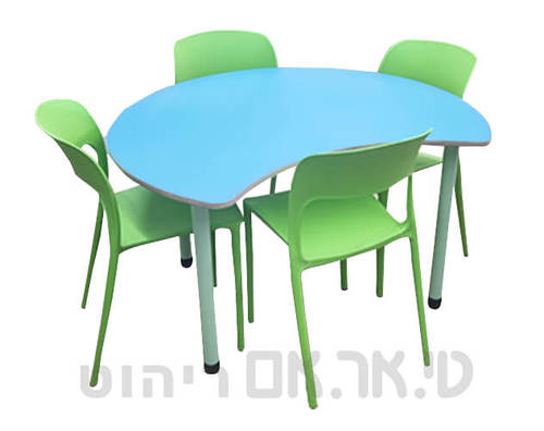 שולחן סהר עם קנט חשוף