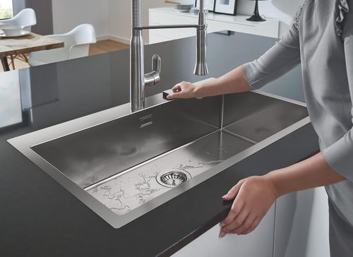 כיור מטבח נירוסטה K800 31584SD1 גרואה GROHE