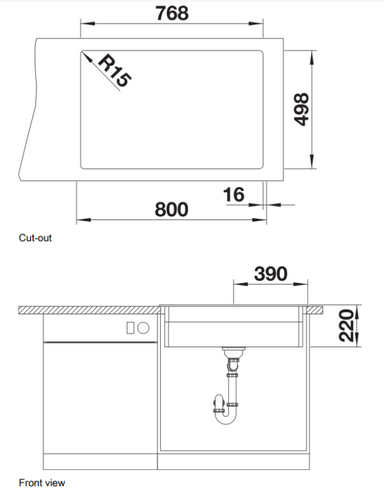 כיור מטבח בלנקו דגם אטגון 8 Etagon | אטגון 8 BLANCO – CONCRETE