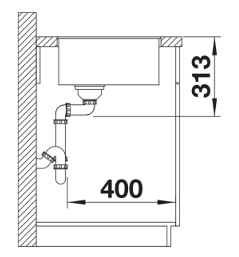 כיור מטבח בלנקו דגם סבליין 400-F | סבליין  BLANCO – אלומטליק